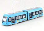 Kids Red / Green / Blue Diecast Articulated Trolley Bus Toy