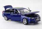 1:32 Scale Kids Blue / Black / White Diecast Audi A4 Car Toy