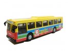 1:76 Scale Yellow-Red Die-Cast Flxible HK-TVB Bus Model