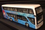 Blue 1:64 Garden Expo Diecast Asiastar Double Decker Bus Model