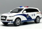 White 1:64 Scale Police Diecast 2008 Audi Q7 FSI Quattro Model