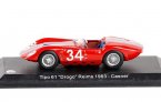 Red 1:43 Scale Diecast 1963 Maserati Tipo 61 Drogo Reims Model