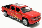 Red / Blue / Gray Diecast Chevrolet Silverado Pickup Truck Toy