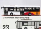 1:110 White Diecast Scania K230UB Airport Shuttle Bus Model