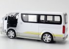 1:32 Scale White / Black / Blue Kids Diecast Toyota Hiace Toy