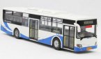 1:50 Scale Blue-White Diecast ShangHai Daewoo City Bus Model