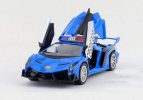 Police 1:32 Black / Blue / Red Diecast Lamborghini Veneno Toy