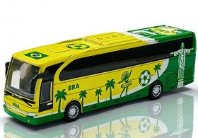 Yellow-Green Brazil National Football Team Diecast Coach Bus Toy