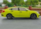 Yellow 1:18 Scale Diecast 2019 Honda Civic Car Model