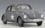 Gray Welly 1:24 Scale Diecast Volkswagen Beetle Model