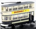 White Mini Scale Oxford Die-Cast Birmingham Tram Model