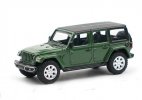 1:64 Scale Red / Green Diecast Jeep Wrangler Sahara Model