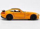 White / Yellow 1:36 Welly Diecast Mercedes Benz AMG GT R Toy