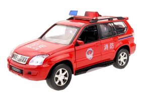 Red / White Kids 1:32 Diecast Toyota Land Cruiser Prado Toy