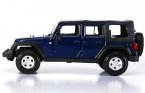 Red /Deep Blue 1:32 Bburago Diecast Jeep Wrangler Rubicon Model