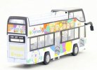 Kids White Amusement Park Diecast Double Decker Bus Toy