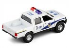 White 1:32 Kids Police Diecast Toyota Hilux Pickup Truck Toy