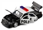 Kid 1:32 Black Diecast Mercedes Benz C-Class AMG Police Car Toy