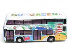 Art Painting Kids Diecast Hong Kong E400 Double Decker Bus Toy