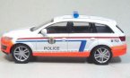 White 1:43 Scale IXO Luxembourg Police Diecast Audi Q7 Model