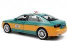 Green-Yellow 1:32 Scale Pull-Back Function Diecast Audi A8 Taxi