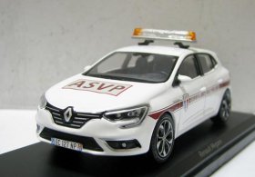 White 1:43 Scale NOREV ASVP Diecast 2016 Renault Megane Model