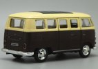 1:38 Scale Kids Red / Brown Diecast Volkswagen T1 Bus Toy