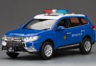 1:43 Scale Blue Police Diecast Mitsubishi Outlander SUV Model