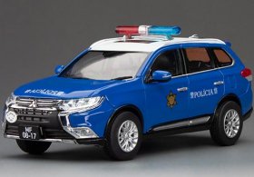 1:43 Scale Blue Police Diecast Mitsubishi Outlander SUV Model