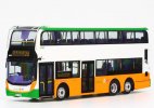 1:76 White-Green Diecast ADL Enviro 500 Double Decker Bus Model