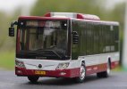 1:43 Scale Red Beijing NO.671 Diecast Foton AUV City Bus Model