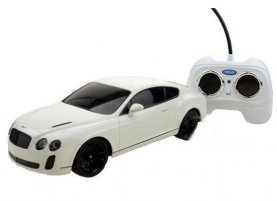 Black / White 1:24 Scale Welly R/C Bentley Continental Toy