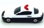 Mini Scale White-Black TOMY Police Diecast Mazda RX-8 Toy