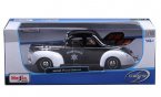 Black-White 1:18 Scale Police Diecast 1939 Ford Deluxe Model