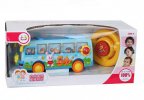 Blue Kids Cartoon Design Music Educational School Bus Toy