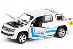 Kids 1:30 Scale White Diecast VW Amarok Pickup Truck Toy