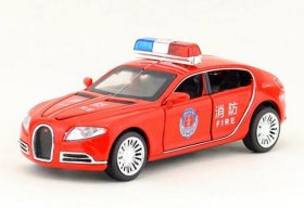 1:32 Scale Red Kids Fire Engine Diecast Bugatti Galibier Toy