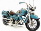 1:6 Scale Retro Blue Tinplate 1969 Indian Motorcycle Model