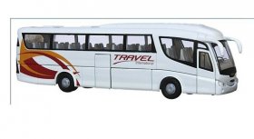 White 1:50 Scale JOAL Scania Irizar Bus Model