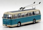 Blue-White 1:64 Scale Diecast Skoda 8TR Trolley Bus Model