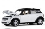 Kids 1:28 Scale White /Green Diecast Mini Cooper Countryman Toy