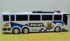 Kids Large Scale White Police Theme Bus Toy