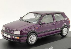Green / Purple 1:43 Scale Solido Diecast VW Golf Mk3 VR6 Model