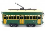 Wine Red / Green Large Scale Tinplate Vintage Tram Model