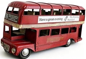 Red 11 Inch NO.76 Routemaster London Double Decker Bus Model