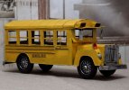 Medium Scale Iron Made Retro Style Yellow School Bus Model