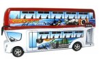 Plastics Blue / Red / Green Long Scale Double-Decker Bus Toy