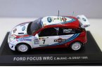 White-Red 1:43 Scale Diecast 1999 Ford Focus WRC Car Model