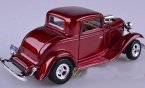 Wine Red / Black 1:24 Scale Diecast 1932 Ford Coupe Model