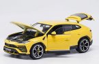 Yellow / Gray 1:18 Scale Diecast 2018 Lamborghini Urus Model